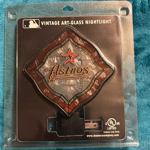 Houston Astros | VINTAGE 2012 Hand-Painted Art Glass Nightlight - NEW OLD STOCK - Picture 5 of 5